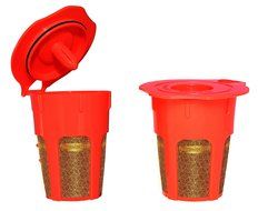 Fill N Save GOLD SERIES 24K Gold Reusable Carafe K-Cups [2 Pack]. Reusable coffee filter for the Keurig 2.0, K200... N2