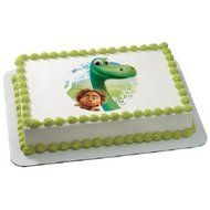 Whimsical Practicality Good Dinosaur Arlo &amp; Spot Edible Icing Image Cake Topper, 8&quot; Round