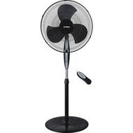 Optimus 18" Black Oscillating Household Stand Fan with Remote Control
