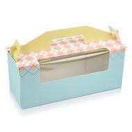 WYTD Portable Swiss Roll Cake Boxes Bakery Cake Gift Boxes With Window Pink (Pack of 4) N3