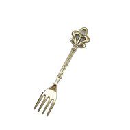 Retro Creative Coffee Scoops Stirring Spoon Sugar Spoon Tea Spoon with Fruit Fork Set of 6 (Silver) N6