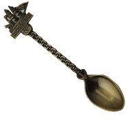 Retro Creative Coffee Scoops Stirring Spoon Sugar Spoon Tea Spoon with Fruit Fork Set of 6 (Silver) N11
