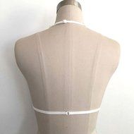 PHOTNO Women Hollow Translucent Underwear Sheer Lace Strap Lingerie Bra Tops N2