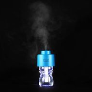 Zelear Mini Portable USB Humidifier Cool Mist Ultrasonic LED Bottle Cap Air, Blue N4