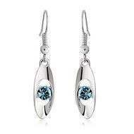 Chic Lady Water Drop Silver Crystal METAL Earrings Dangle Earring Hook Jewelry