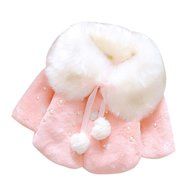 Yaheeda Baby Girl Plush Short Coat Cloak Jacket Outwear Snowsuit Ball Thick Warm Clothes N12