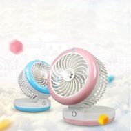 Cideros Mini Desk Humidifier Fan Personal Cooling Air Misting Fan USB Powered with Built-in Rechargeable Battery... N8