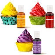 12 Color-US Cake Supply&reg; by Chefmaster Liqua-Gel Paste Cake Color Set - The 12 Most Popular Colors in 0.75 fl.... N2