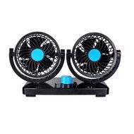 Cool-Tech Double-headed Vehicle Cooling Air Fan 8W/15W 12V 360 Rotating 2 Speed Quiet Dashboard Blow Away Hot... N3