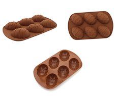 6 Easter Egg Silicone Cake Baking Mold Cake Pan Muffin Cups Handmade Soap Moulds Biscuit Chocolate Ice Cube Tray...