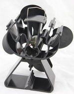 Heat Powered 4 Blade Stove Fan From Boone Hearth for Wood Stoves. FREE Stove Thermometer Included.