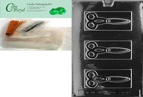 Cybrtrayd J002 Scissors Chocolate Candy Mold with Exclusive Cybrtrayd Copyrighted Chocolate Molding Instructions