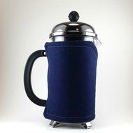 Navy Blue Solid, French Press Cozy, 8 cup, Handmade, Cafetiere Cosy