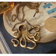 Fashion Steampunk Vintage Bronze Octopus Long Pendant Chain Necklace Jewelry N3