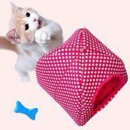 KAKA(TM) Pets Cute Warm Bed Dogs Sleeping House Pink Color Rose Dots M N14