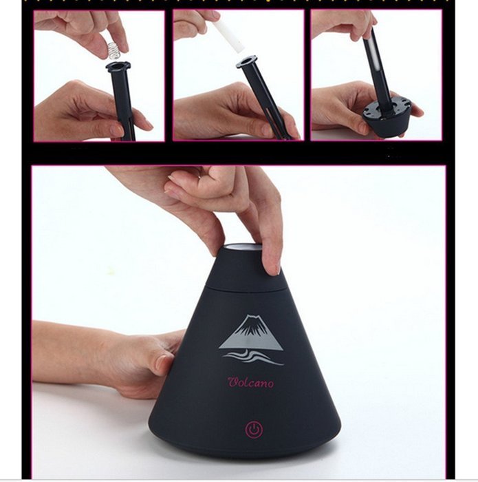 Missley LED Black Volcanic Humidifiers Small size for office living room N6