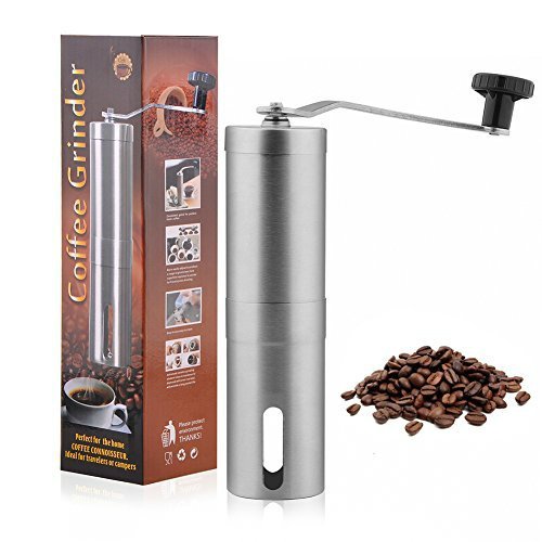BOOM Hand Coffee Grinder Coffee Press - Ceramic Burr Grinder made with Professional Grade Stainless Steel,coffee... N2