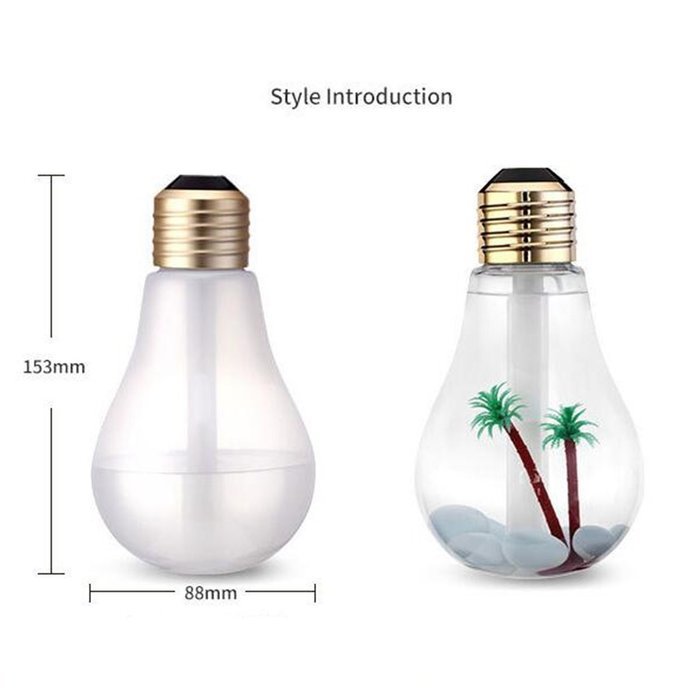 Maogo Bulb Shape Air Humidifier Dry Protect With Changing 7 Color LED Lights Electric Aromatherapy Essential Oil... N7