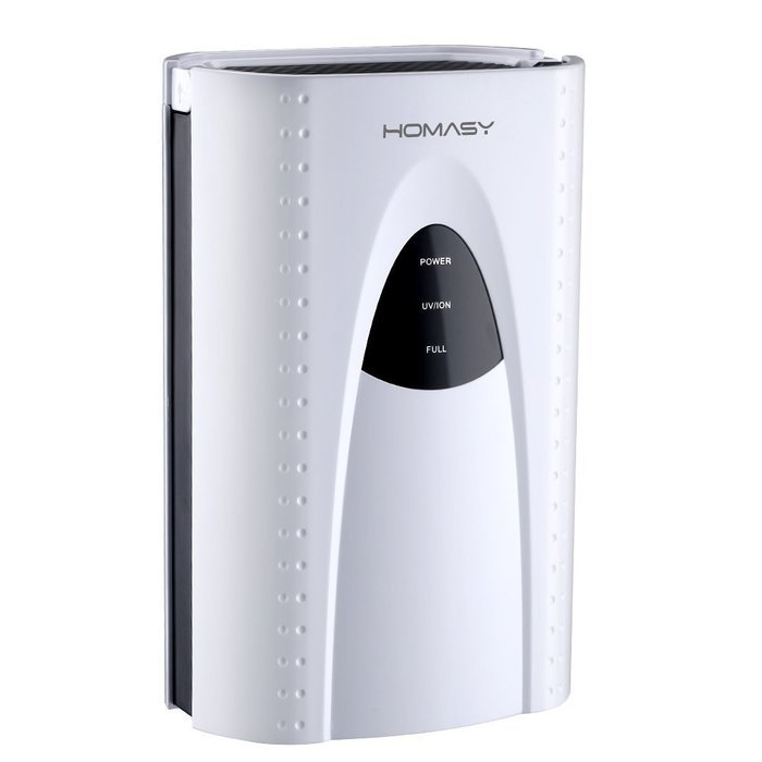 Homasy Portable Mini Thermo-Electric Peltier Compact Dehumidifier, UV Light, 2L Water Tank for Bathroom, Small... N6