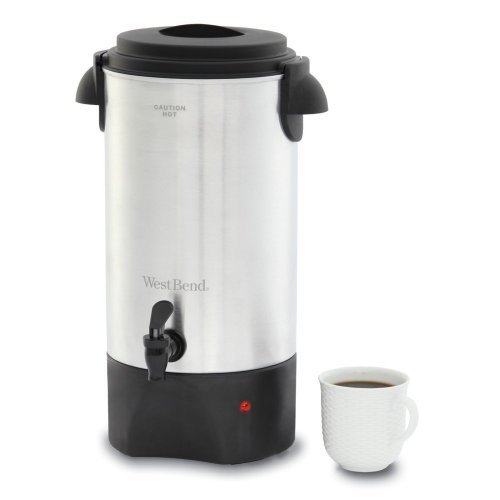 West Bend 54142 42 Cup Urn - Brushed Aluminum