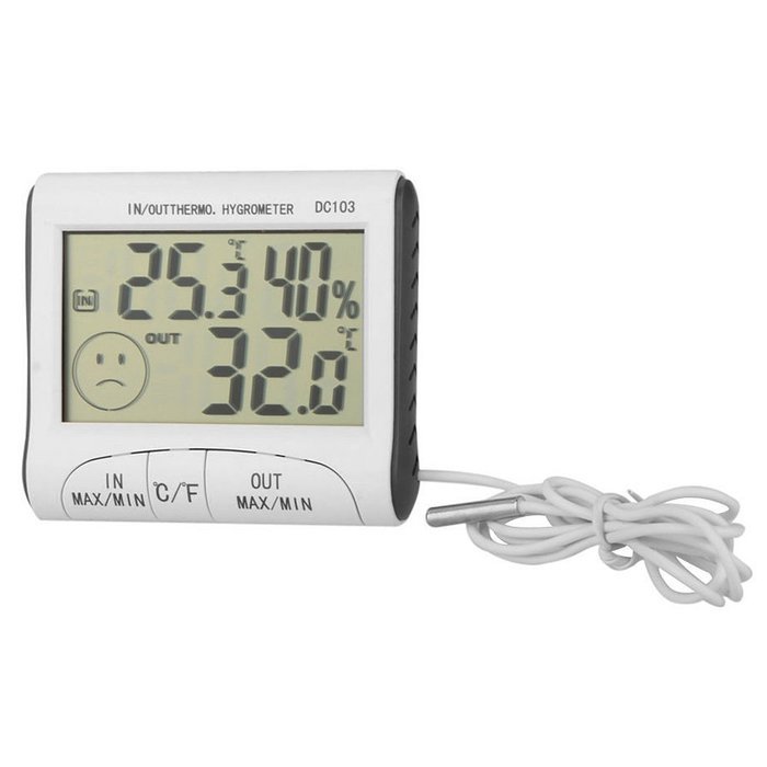 Digital Thermometer Hygrometer Max Min Temperature Humidity Indoor Outdoor N3