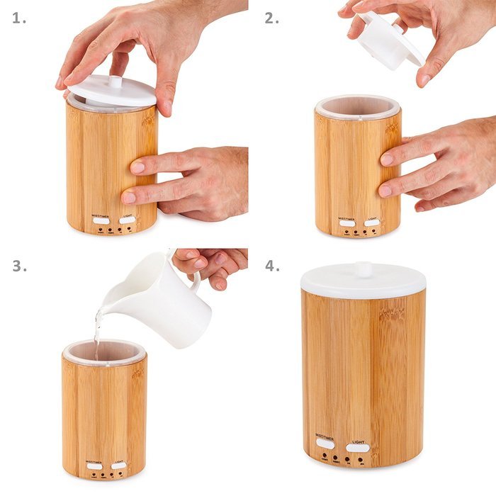200ml Aromatherapy Essential Oil Diffuser,Ultrasonic Aroma Humidifier (Up to 8H Use, Mist Control, Waterless Auto... N12