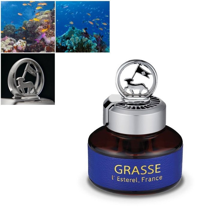 Premium Air Freshener, [Aqua Wave] Bullsone Grasse L'esterel - Natural Essential French Oil aromatherapy air freshener N8