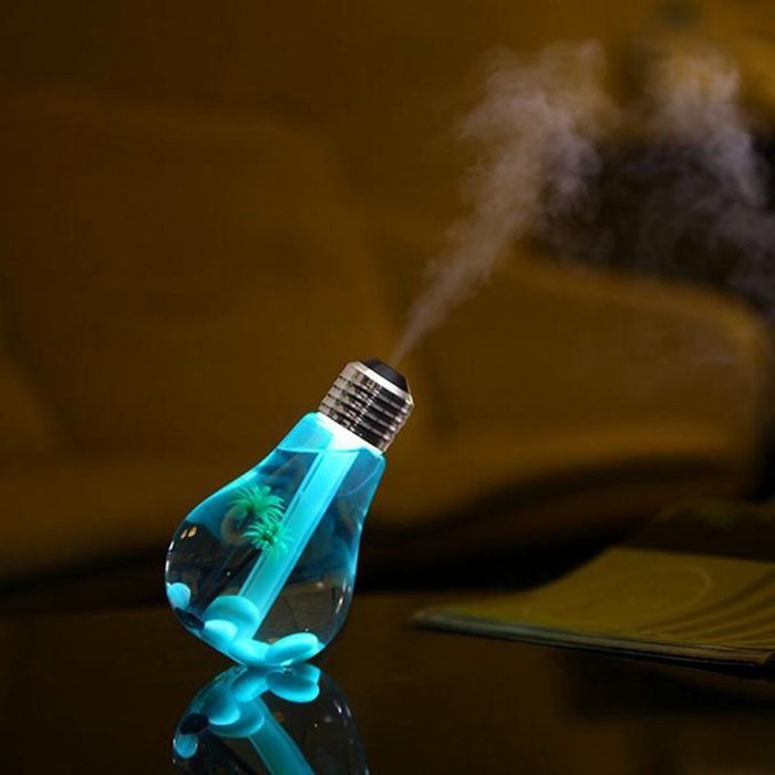 Hatop Lamp Humidifier Home Aroma LED Humidifier Air Diffuser Purifier Atomizer (Silver) N9
