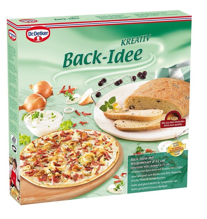 Dr. Oetker 2468 Pizza Stone with Chopping Knife