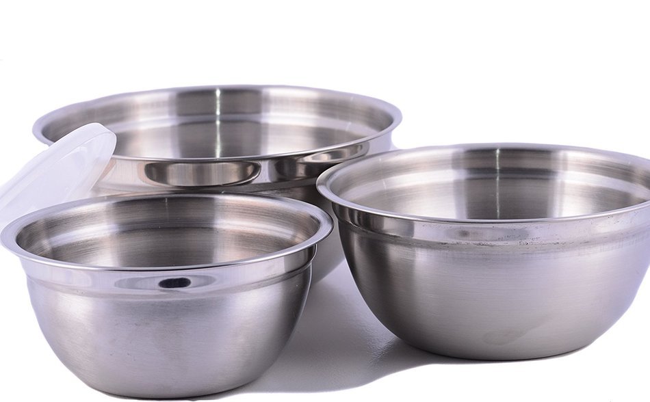 Cuissentials Stainless Steel Mixing Bowls Kitchen Deep with Plastic Lids Set of 3 Prep Bowls Fine Dining 6 Pieces...