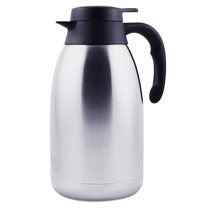 68 Oz Stainless Steel Thermal Carafe / Double Walled Vacuum Thermos / 12 Hour Heat Retention / 2 Litre