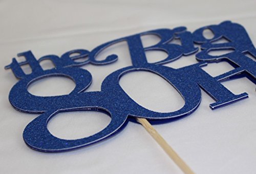 All About Details Blue The Big 8OH! Cake Topper