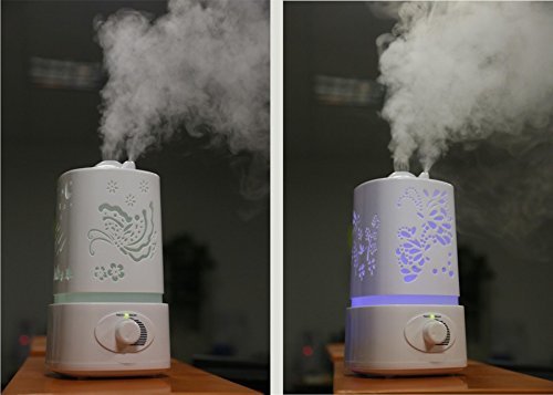 Aroma humidifier Diffuser 7 LED Light 110V - 240V 25W 1.5L Tank Ultrasonic Mist Maker Purifier Aroma Diffuser... N6