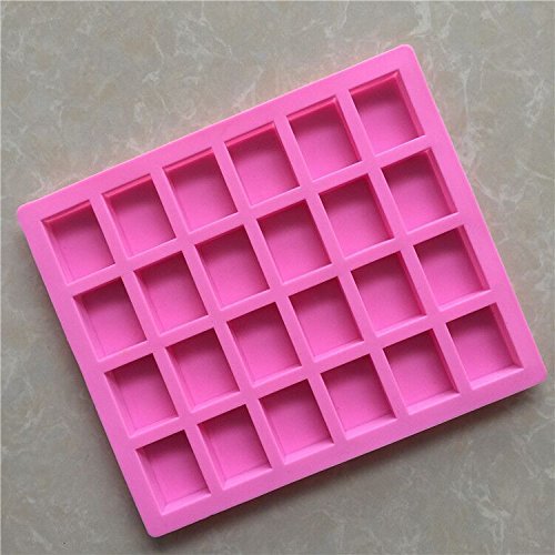 Longzang 24 Cavity Grid Silicone Mold for Cake Chocolate Ice Tray Panna Cotta Pudding Jello Shot Candy Soap