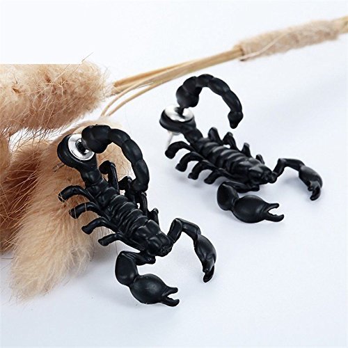 Fashion scorpion earring Cute Colours Jewelry Piercing Ear Stud Earrings (black) N2
