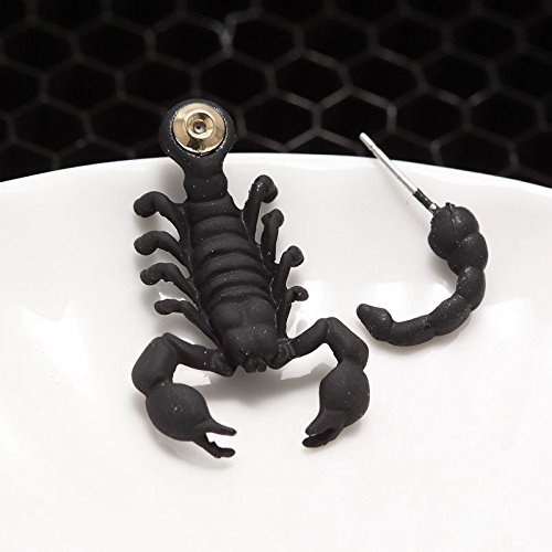 Fashion scorpion earring Cute Colours Jewelry Piercing Ear Stud Earrings (black) N3
