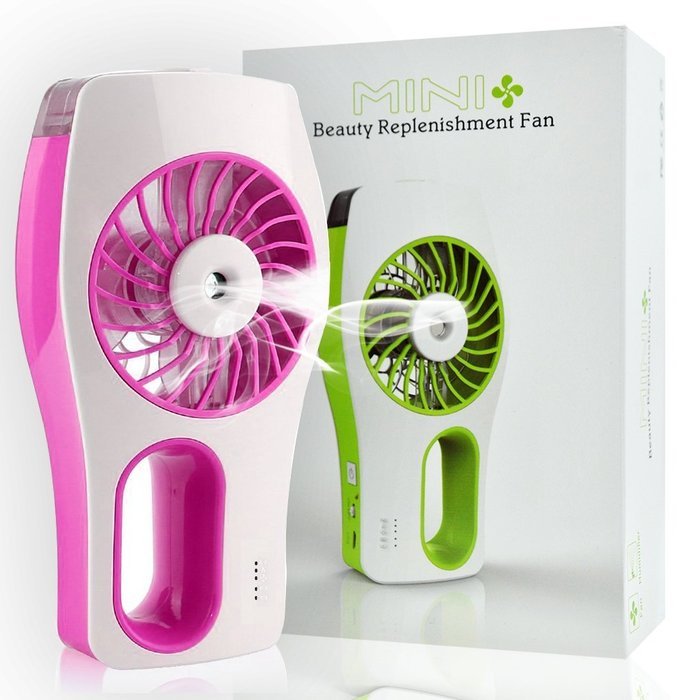 Minhe Handheld USB Misting Fan Humidifier,USB Rechargeable Portable Fan ,Summer Spray Fan for Face Water Supply... N7