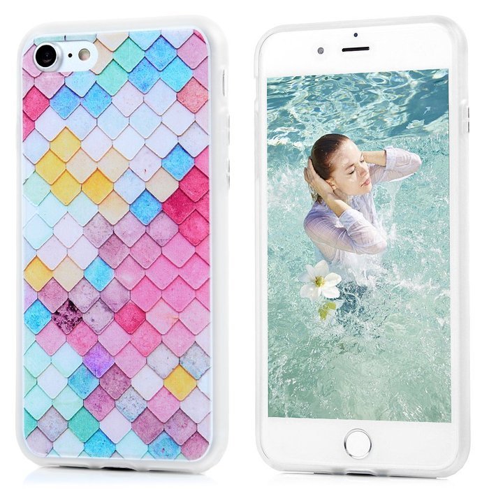 Badalink iPhone 7 TPU Case (4.7") Shockproof Soft TPU Rubber Skin Bumper Case Flexible Easy Grip with 3D Basso-relievo... N51