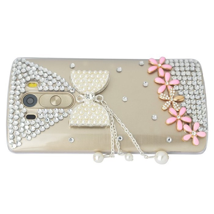 LG Stylus 2 Case,LG G Stylo 2 LS775 Case,Yaheeda Studded Rhinestone Crystal Bling Clear Hard Case Cover for LG... N27