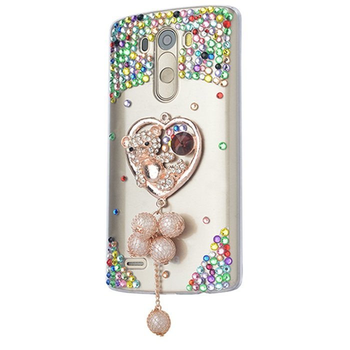 LG Stylus 2 Case,LG G Stylo 2 LS775 Case,Yaheeda Studded Rhinestone Crystal Bling Clear Hard Case Cover for LG... N29
