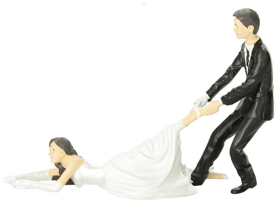 Accoutrements Reluctant Bride Cake Topper