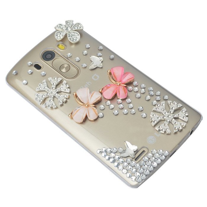 LG Stylus 2 Case,LG G Stylo 2 LS775 Case,Yaheeda Studded Rhinestone Crystal Bling Clear Hard Case Cover for LG... N31