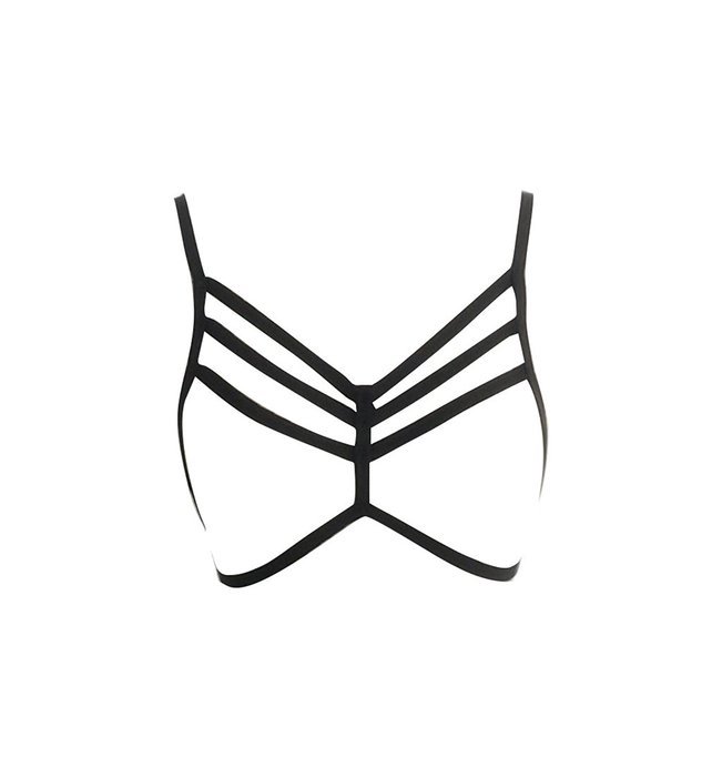 Underwear, PHOTNO Alluring Women Harness Bra Elastic Cage Bra Strappy Hollow Out Bra Bustier N6