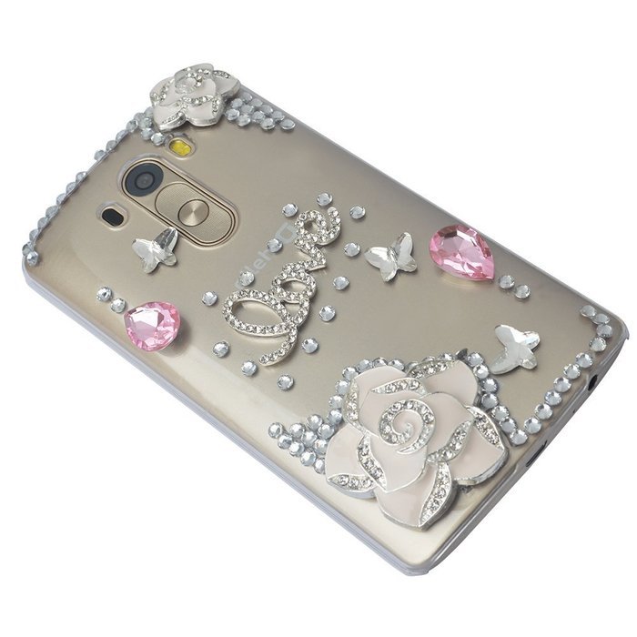 LG Stylus 2 Case,LG G Stylo 2 LS775 Case,Yaheeda Studded Rhinestone Crystal Bling Clear Hard Case Cover for LG... N35