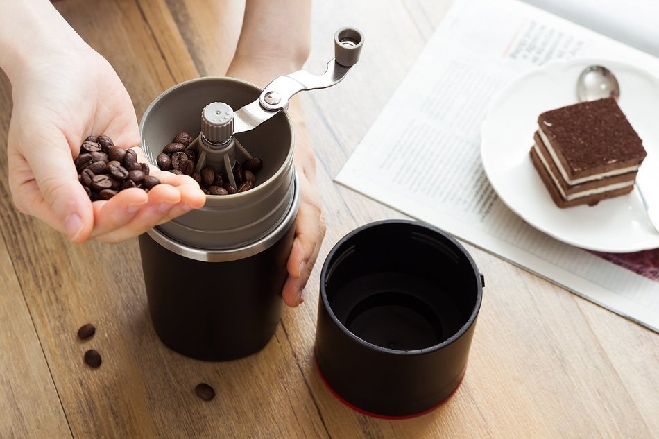 Infinite Coffee's Grind and Brew Master - Manual Coffee Grinder and Bonus Portable Coffee Brewer - Unique Manual... N3