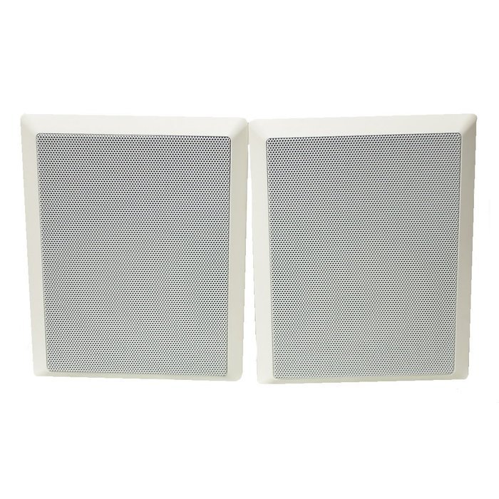 White 2-Way 6" inch 120 Watts 120W 6 Ohms In-Wall Home Theater Speaker (pair)
