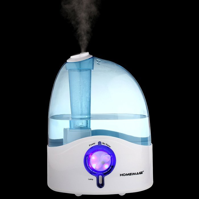 HOMEIMAGE 1.58 Gallons per day Output, 1.19 gallons or 4.5 liters Large Tank Capacity Cool Mist Humidifier - HI-B12BLUE N6
