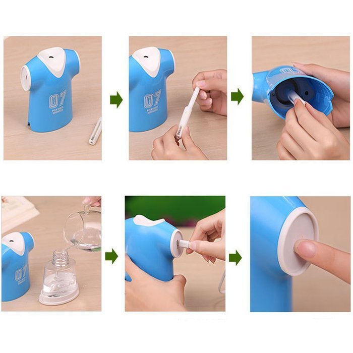 100ml Polo Shirt Design Jersey Humidifier Cool-Mist 100ml Air USB Impeller Humidifier Mist Fogger (Red) N9