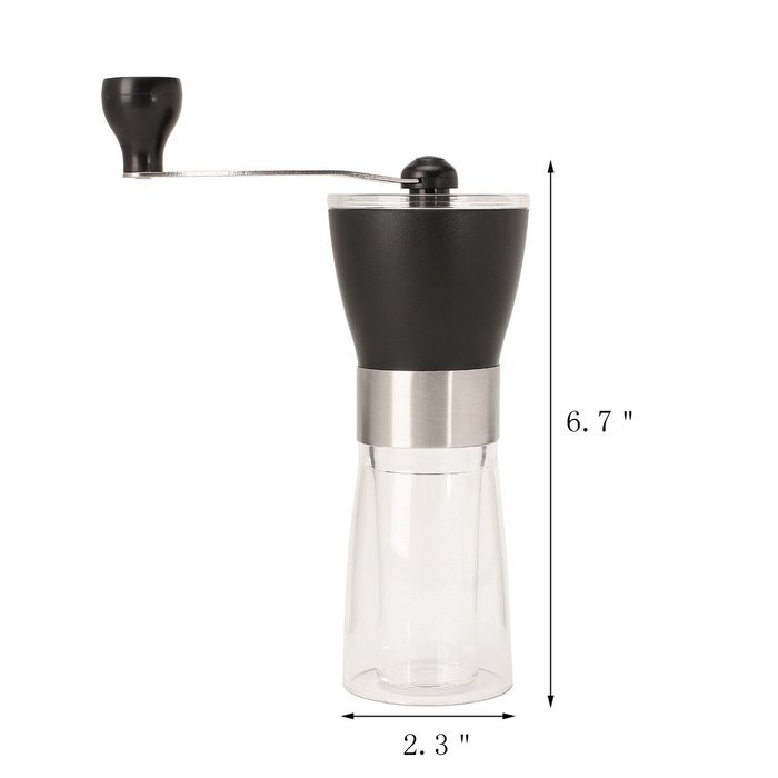 J&P Home Portable Manual Coffee Grinder with Ceramic Burr, Capacity 37g/1.3 oz N2