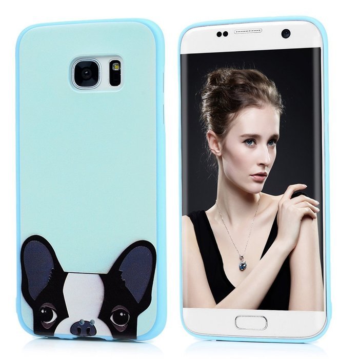 S7 Edge Case,Samsung Galaxy S7 Edge Case - Shockproof TPU Rubber Skin Gel Bumper Case 3D Basso-relievo Cute Colorful... N19